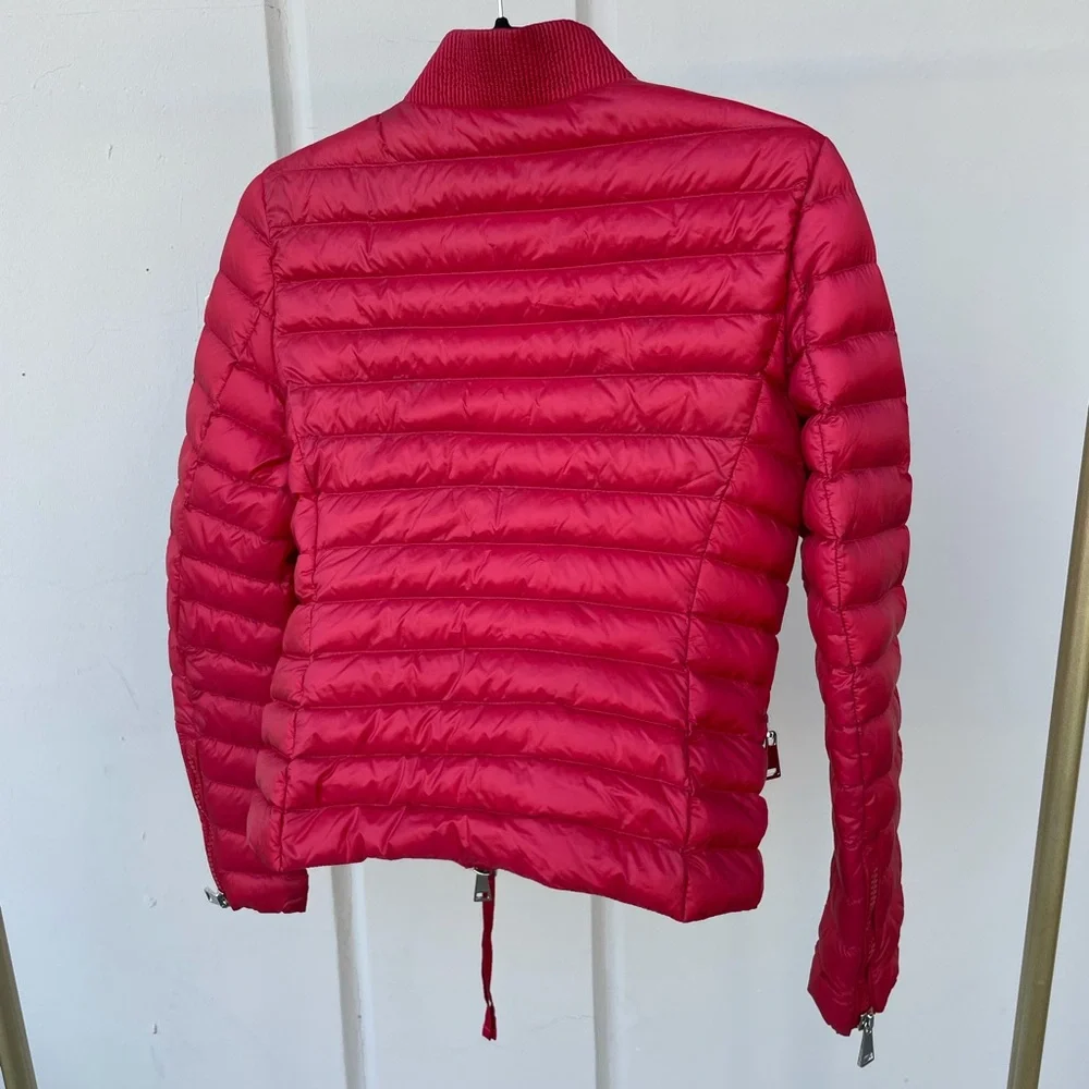 Moncler red puffer jacket size 1